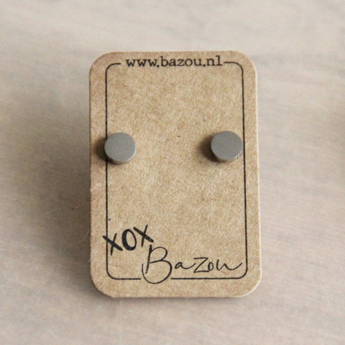 OS408 - Stainless steel ear studs round - silver