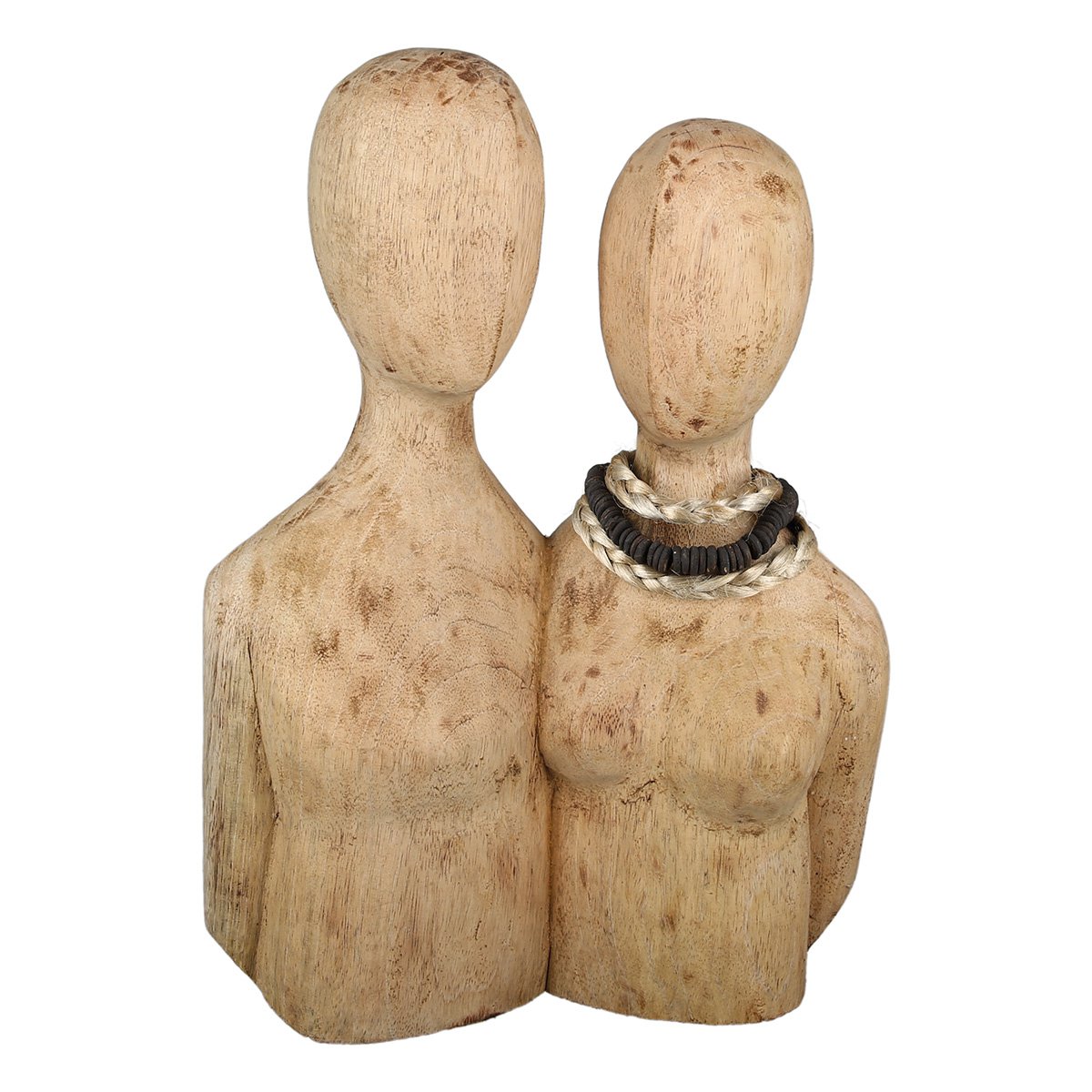 Sculpture "Pair" mango wood H.37cm