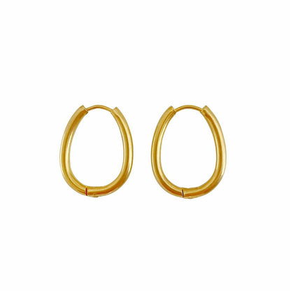 Chunky Oval Earrings - Gold