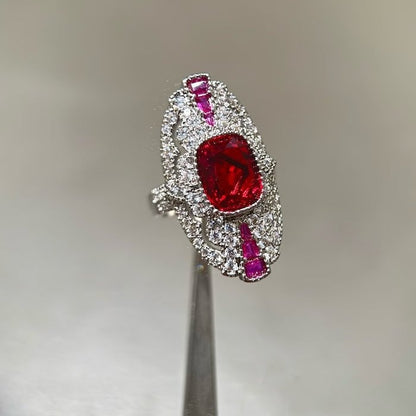 Art Deco Style Ruby Statement Ring