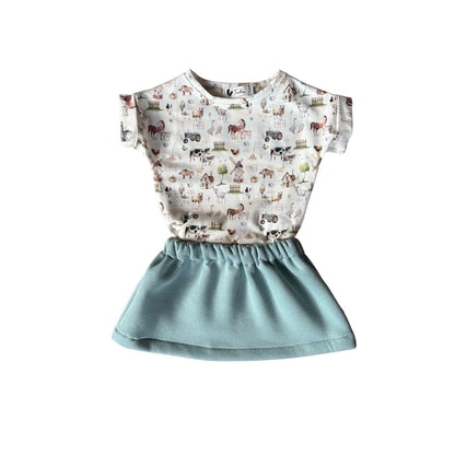 Rokje jogging sea green