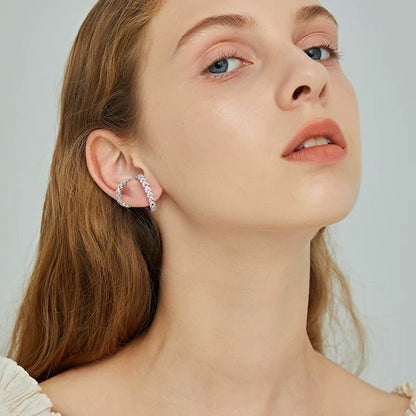 Double Hoops Dazzling Ear Cuff-One piece