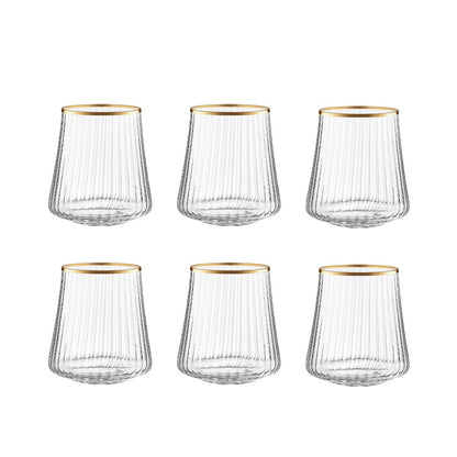 350ml gilded edge glasses - Lot of 6