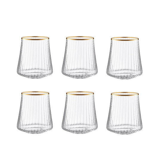 350ml gilded edge glasses - Lot of 6