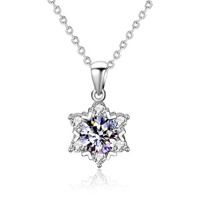 Luxurious Moissanite Snowflake Necklace