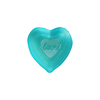 Turquoise heart dish14x13x2cm
