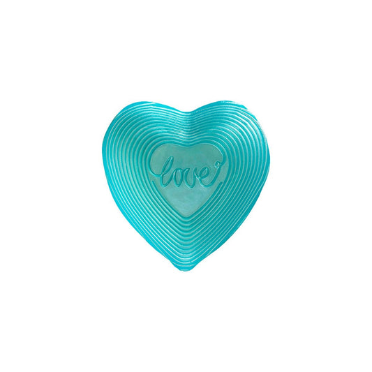Turquoise heart dish14x13x2cm