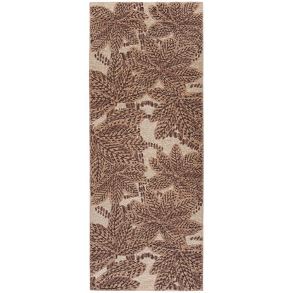 Ariane outdoor recycled rug Rust 80 x 200