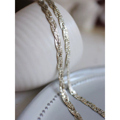 Sterling silver Braided Herringbone chain