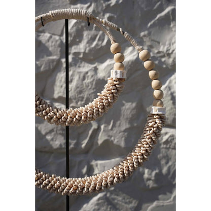 The Double Shell Necklace On Stand - Natural
