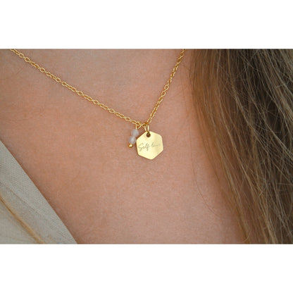 Necklace Self Love & Rose Quartz - Gold