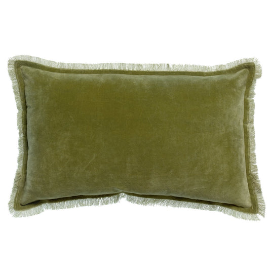 Plain cushion Fara Olive 30 x 50