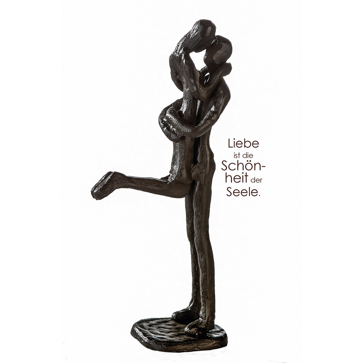 Design sculpture "Kissing" burnished h.19cm