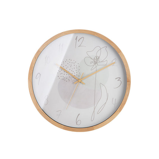 MDF wall clock "One Line Flower"