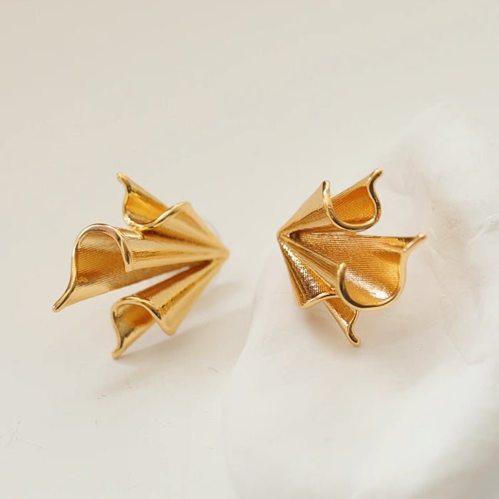 Golden Paper Plane Earrings