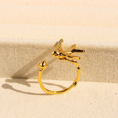 Artistic Swallow Bird Ring