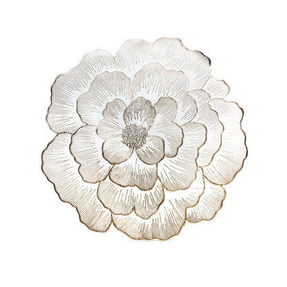 Golden flower plate