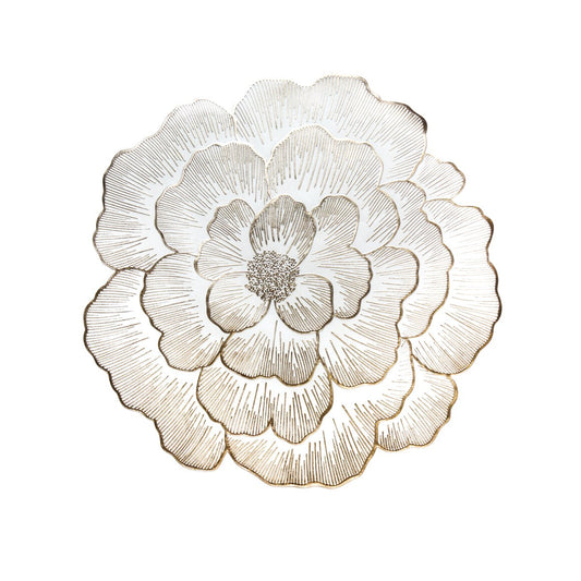 Golden flower plate