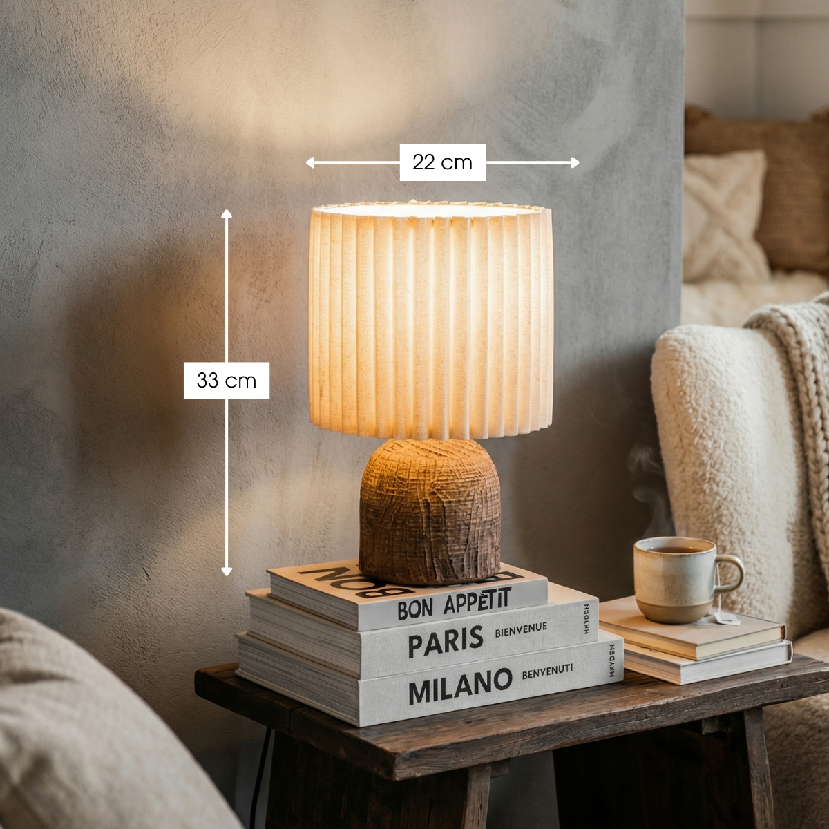 Table lamp Frey Brown