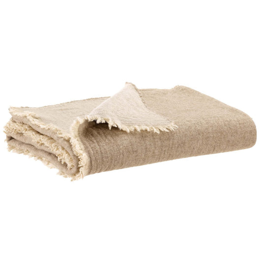 Natural bruna recycled plaid 130 x 180