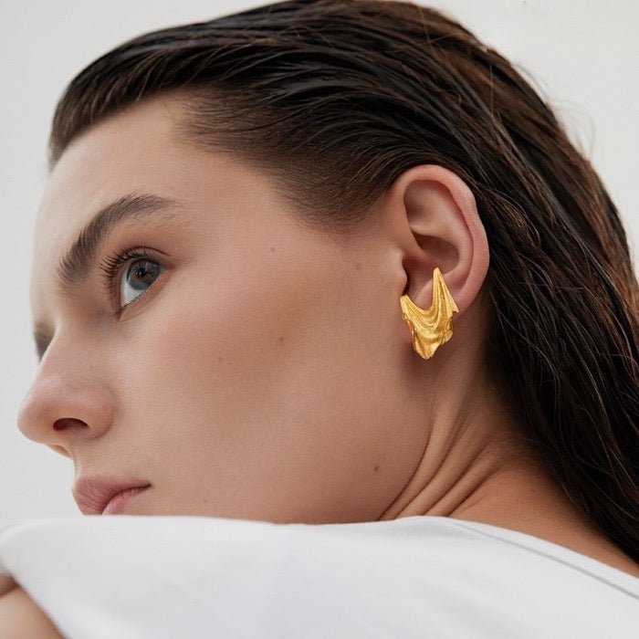 Unique Silk Cloth Ear cuff - One piece