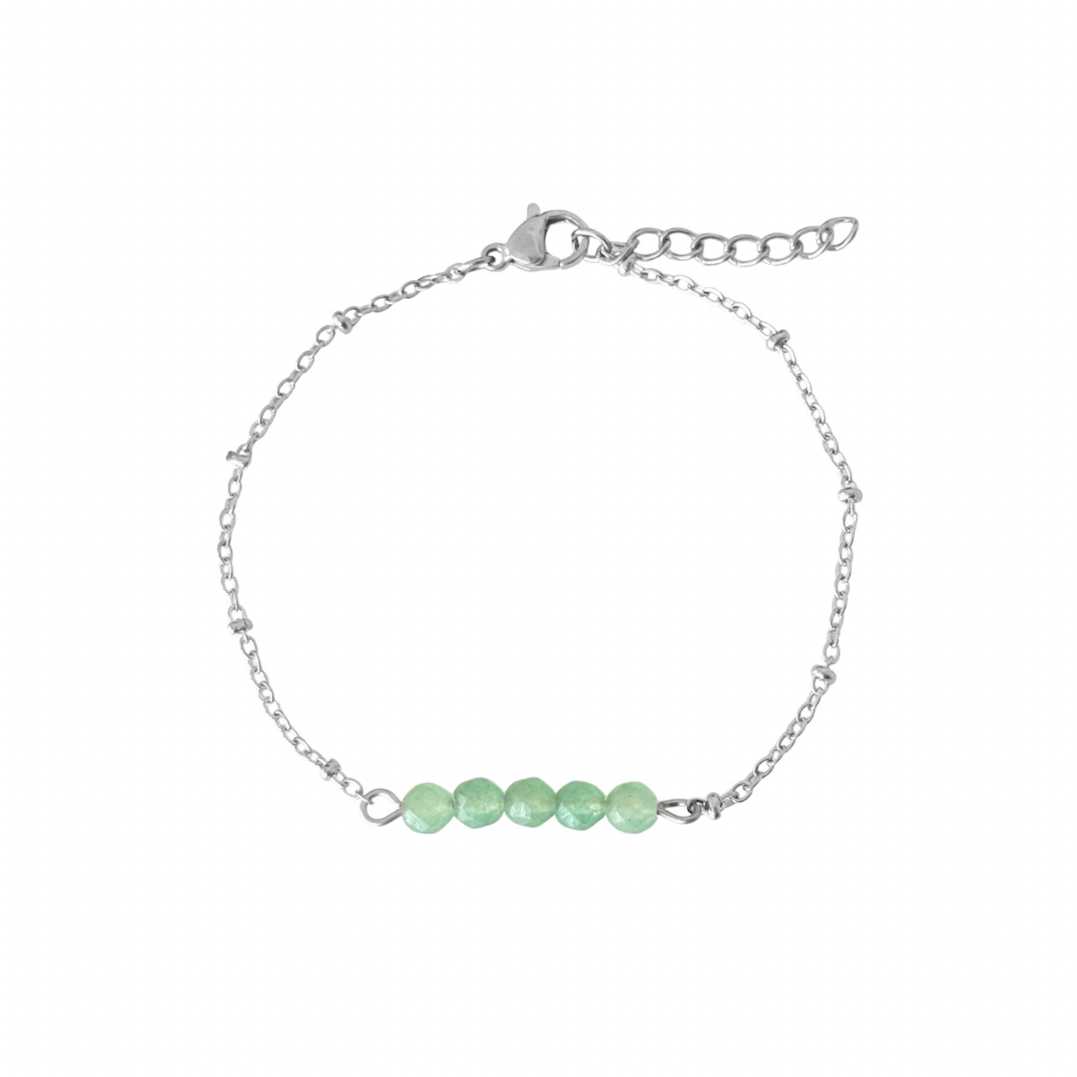 Bracelet Aventurijn Facet - Silver