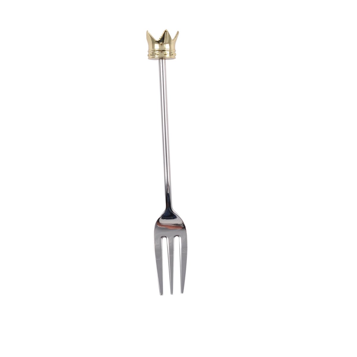 GOLDEN CROWN CAKE FORK - SET OF 4