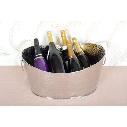 SEAU A CHAMPAGNE ARGENT MARTELE 49X35X23.5CM