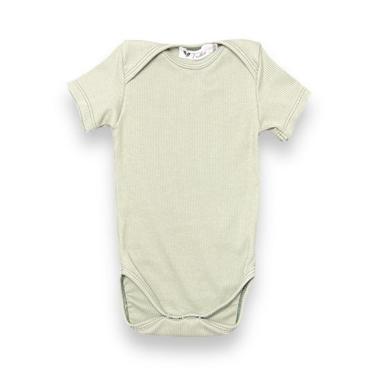 Romper short sleeve rib jersey dusty green