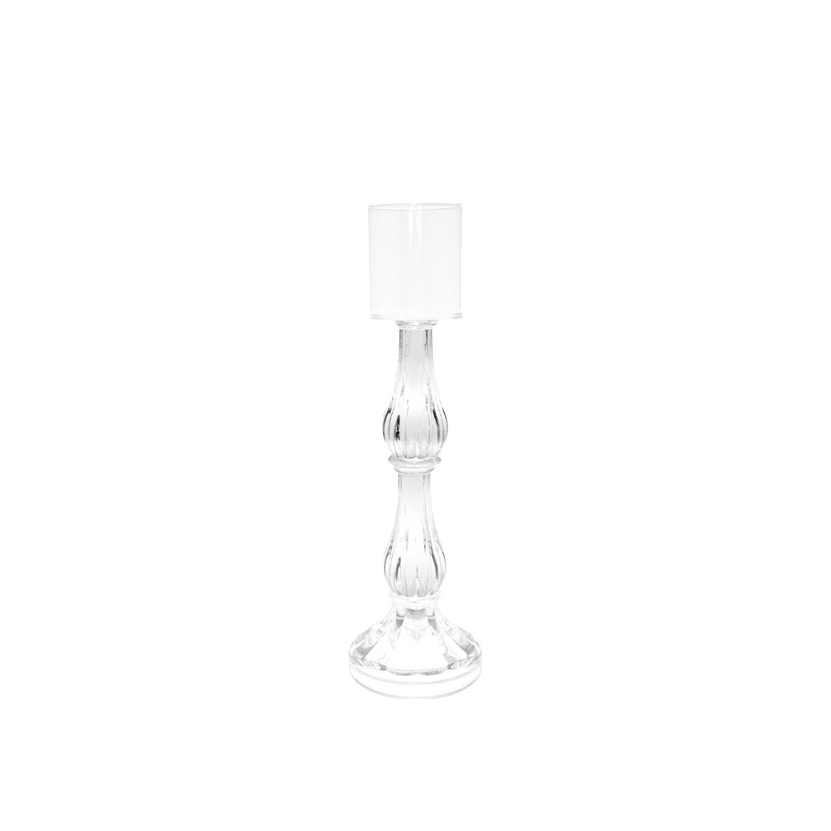 Middle transparent candlestick model H31cm