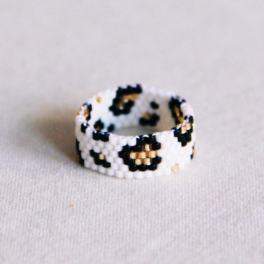 Weave ring leopard