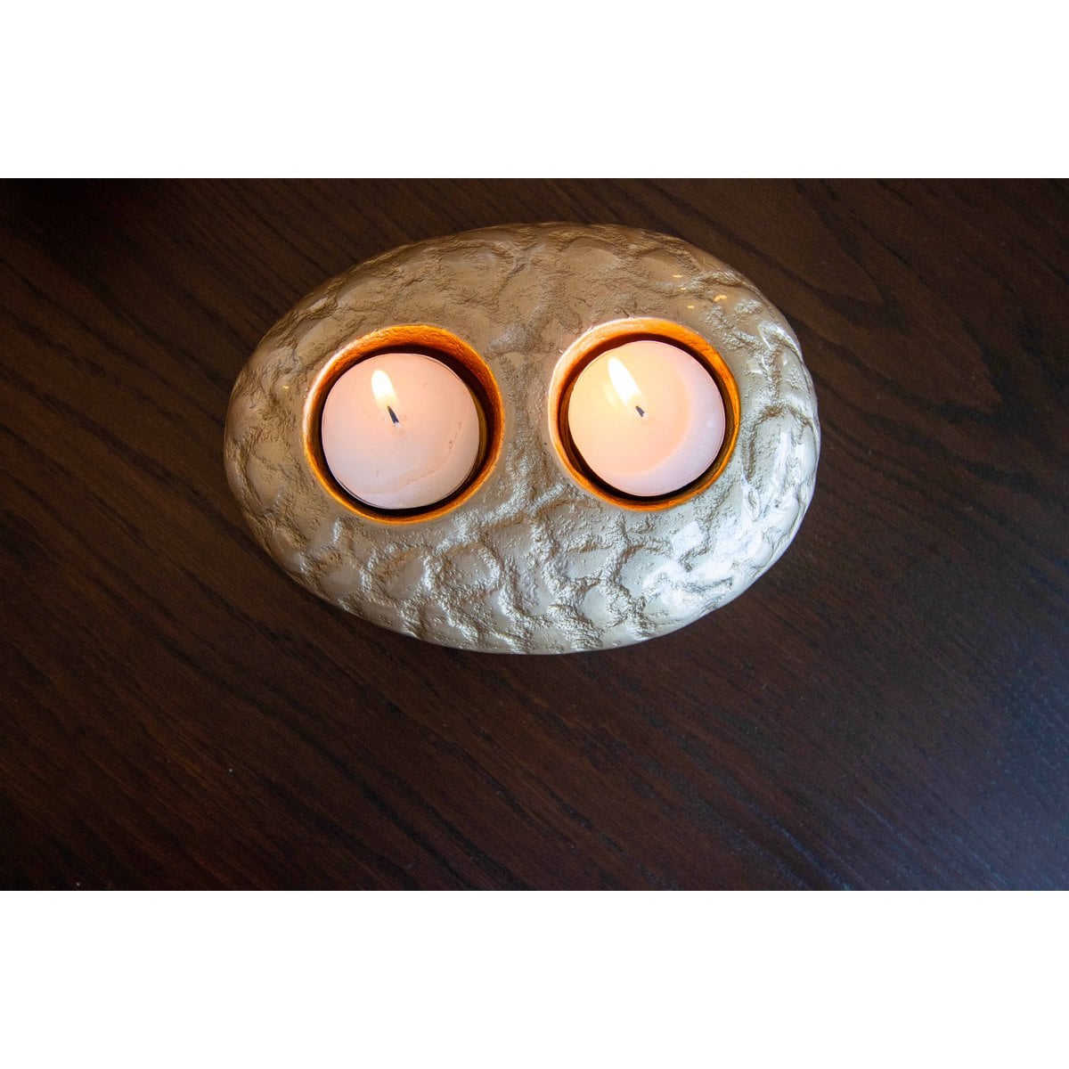 15x11x5.5cm double aluminum sand candle holder