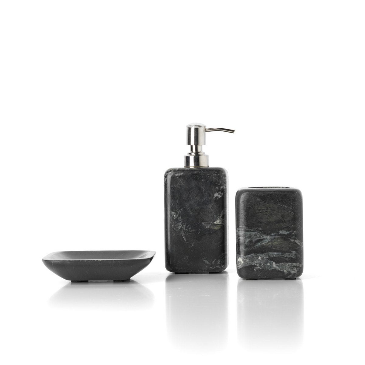 The Marble Tooth Brush Holder - Marine Black