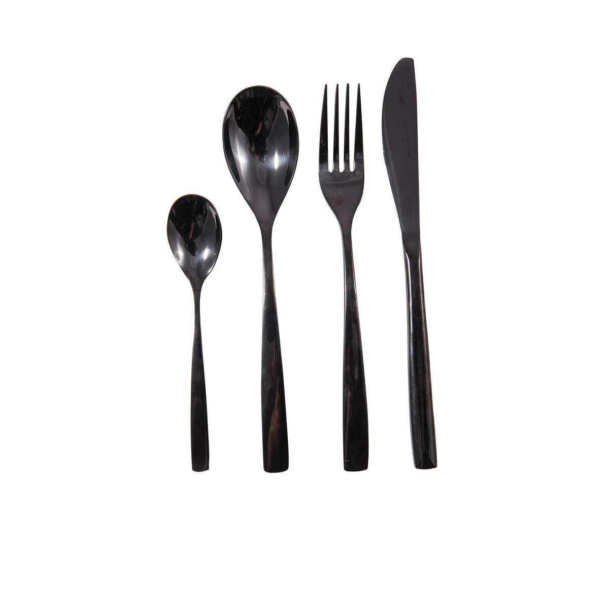 GLOSSY BLACK 24 PIECE KITCHENWARE