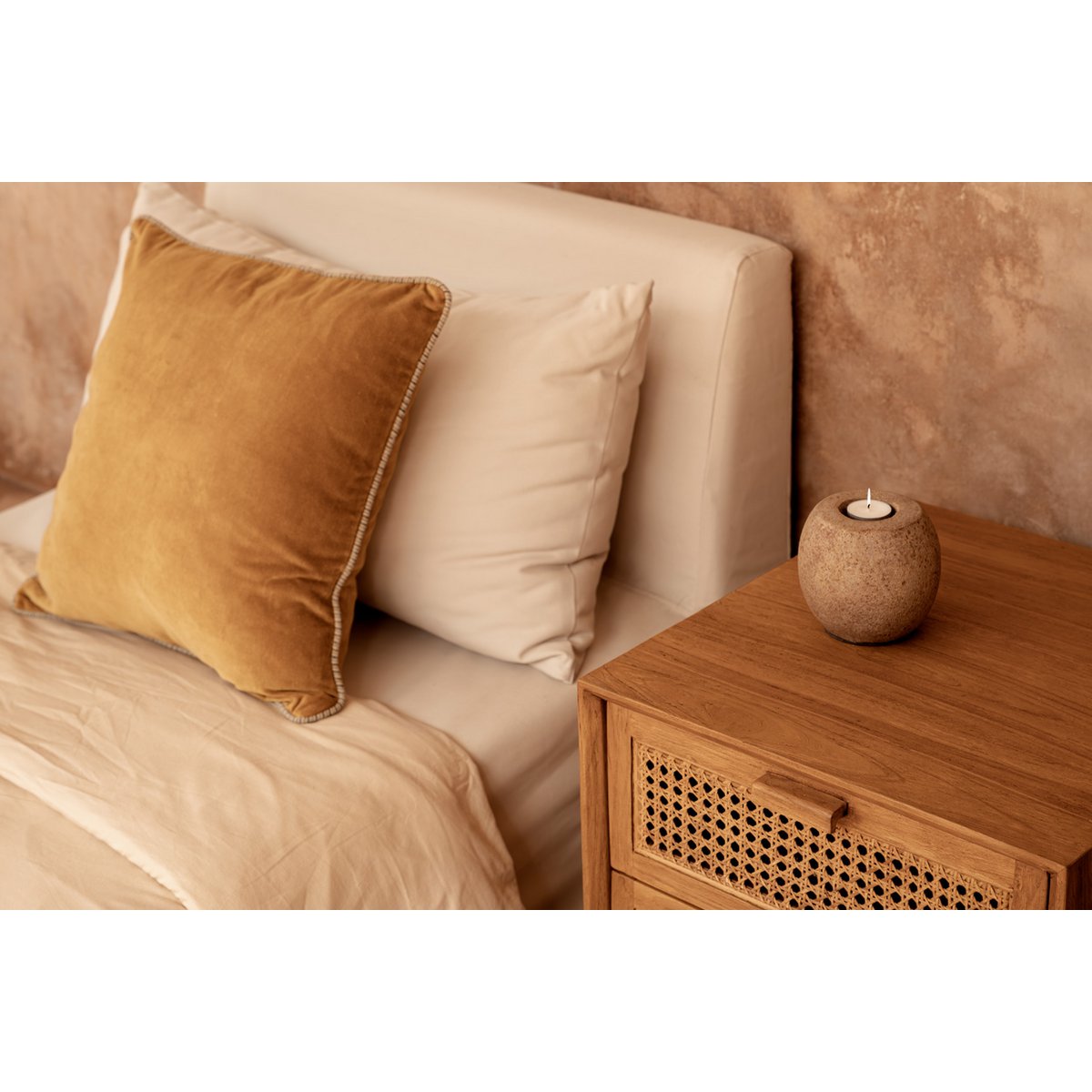 The Velvet Crush Cushion Cover - Mustard - 50x50