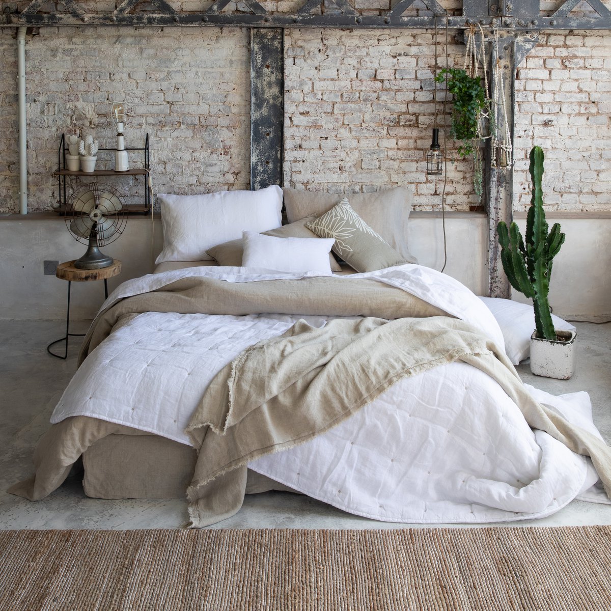 Bed throw Stonewashed Zeff Natural 180 x 260