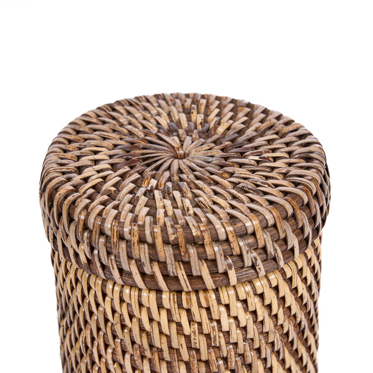 The Rattan Canister - Natural Brown
