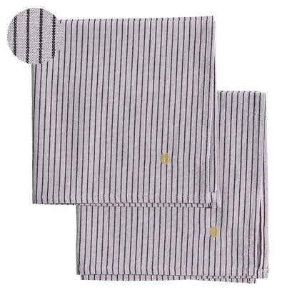 Lot de 2 serviettes de table Léonie Poivre rose 40 x 40