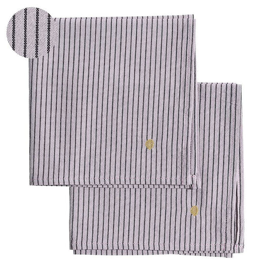 Lot de 2 serviettes de table Léonie Poivre rose 40 x 40