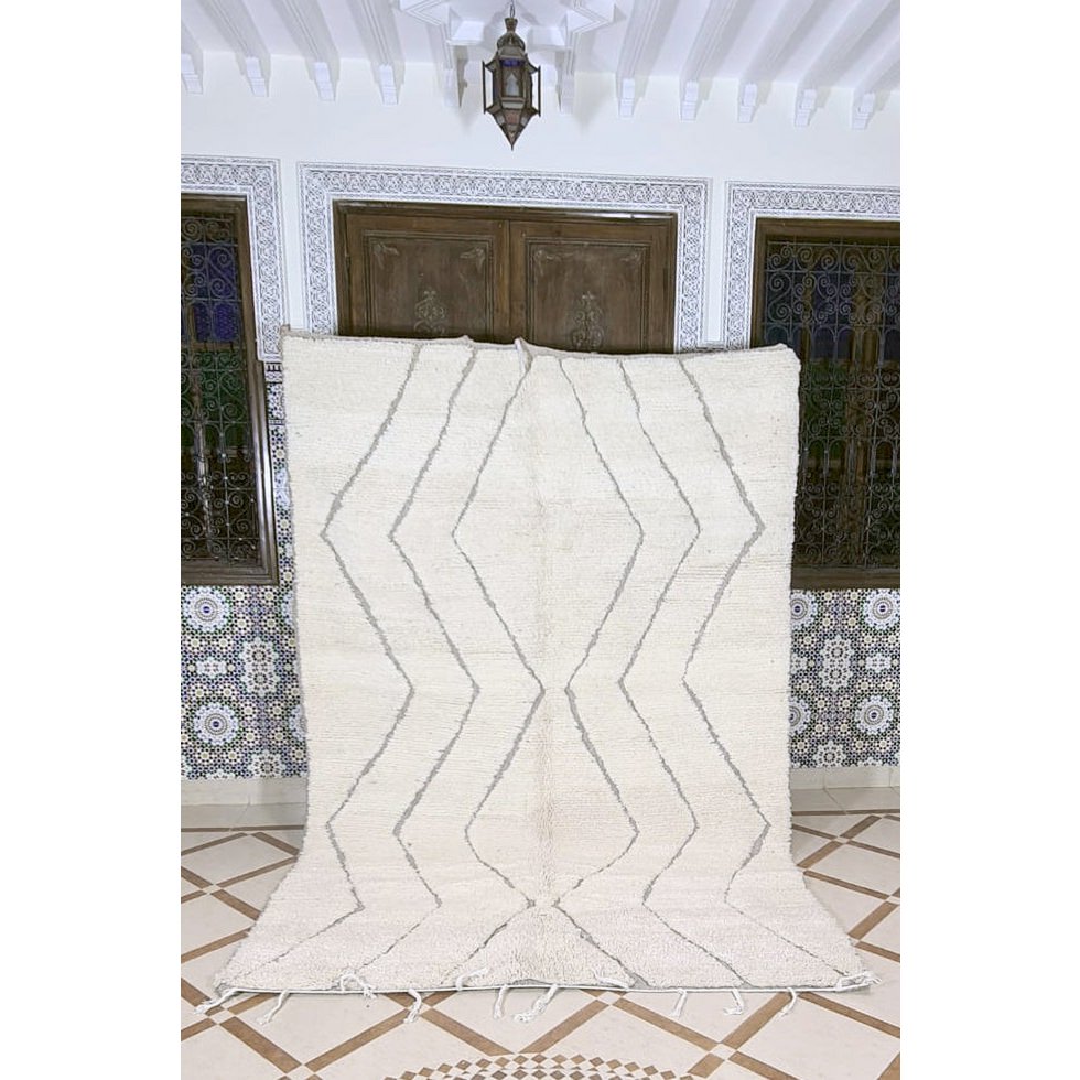 Authentic Moroccan Berber rug wool El Jadida 190 x 292 cm