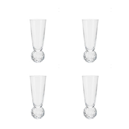 Flutes with diamond foot - Lot of 4