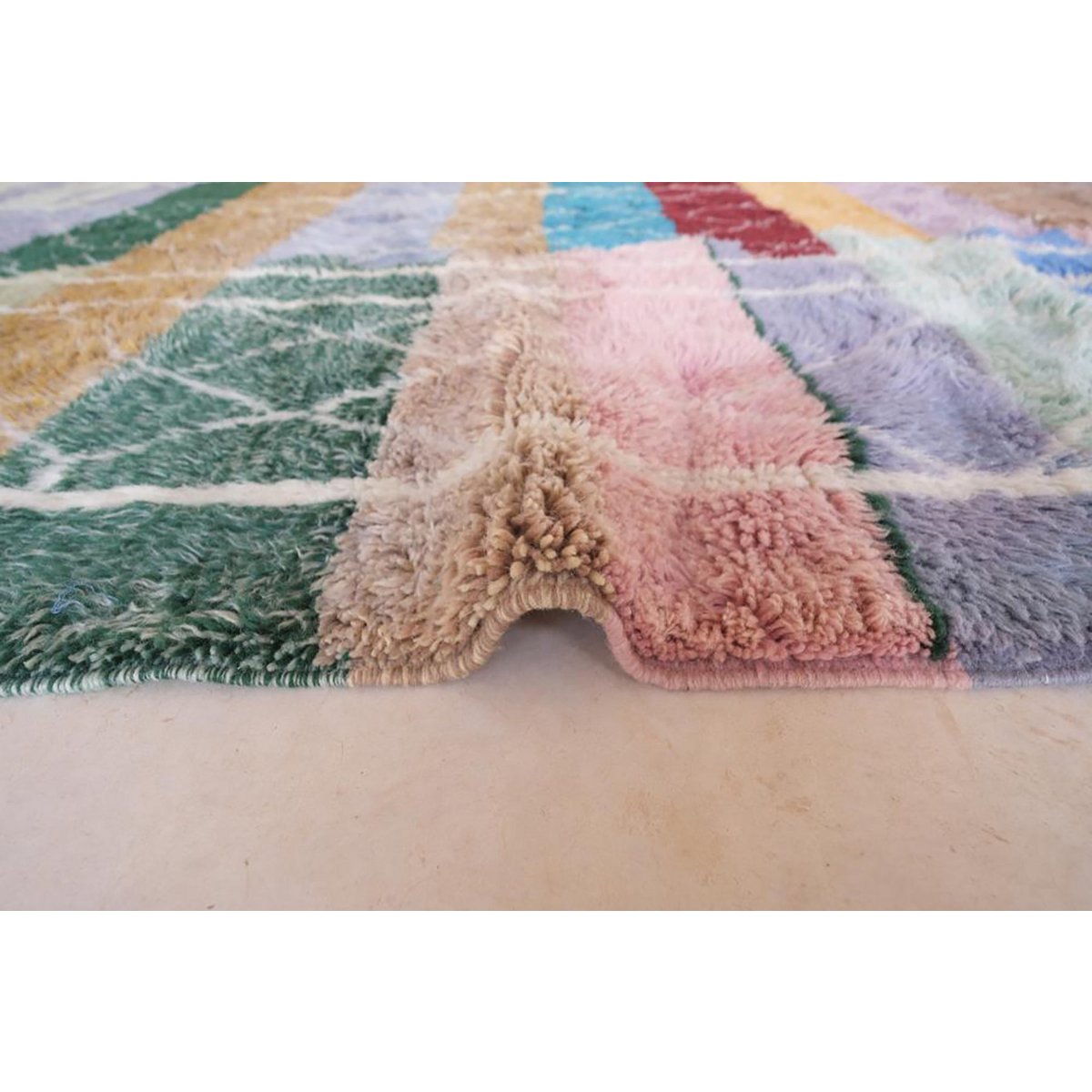 Berber wool rug from M'Rirt contemporary 214 x 306 cm