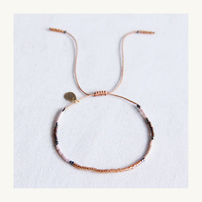 Miyuki anklet cognac/nude