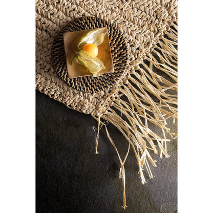 The Fringe Raffia Placemat Rectangular - Natural