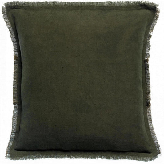 Plain cushion Laly Olive 45 x 45