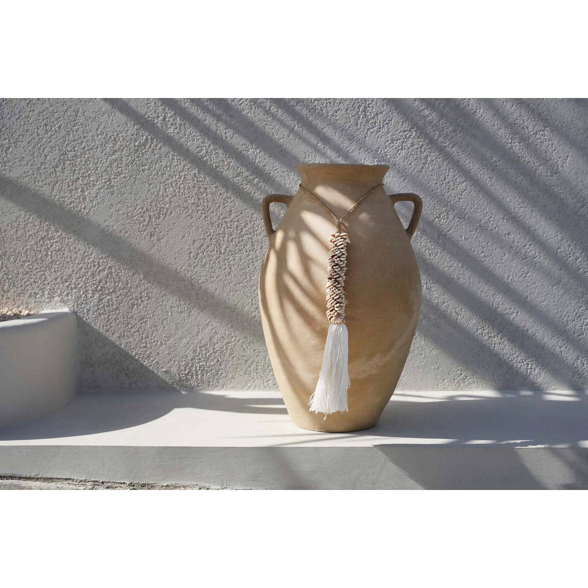 The Cowrie & Cotton Tassel - Natural