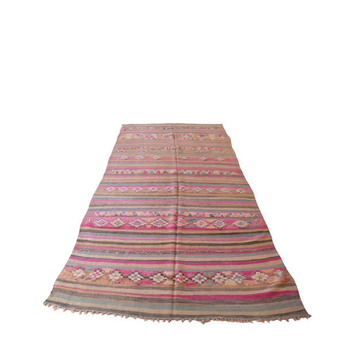 Pure wool Moroccan Kilim Berber rug 155 x 363 cm