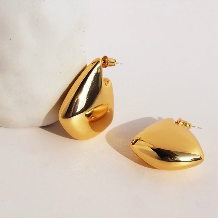 Sculptural Teardrop Statement Earrings