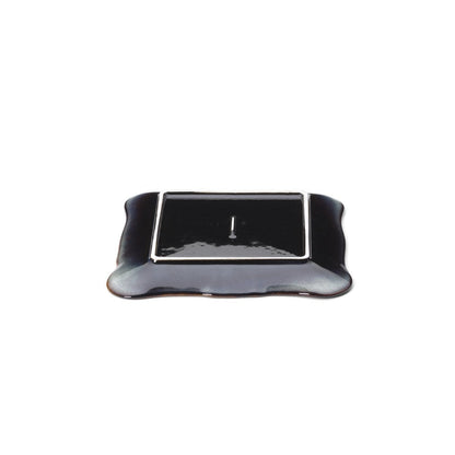 The Lotus Ice Square Plate - Grey Brown - M