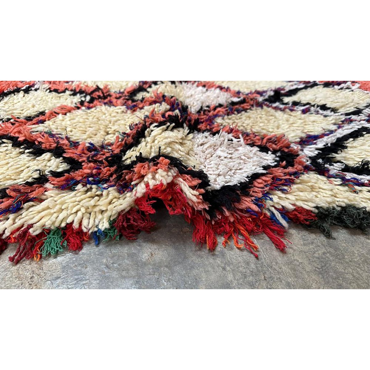 Pure wool Moroccan Berber rug 76 x 180 cm